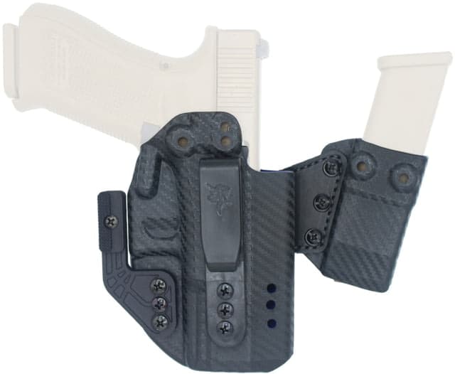 DeSantis Persuader Complete Package IWB Leather Holster. Glock 19 19 Gen 5 19X 45 23 32With Or Without Reflex Sights Left Hand Black