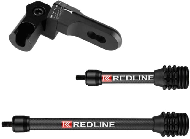 Redline Trio Bow Stabilizer Kit 10in/6in W/ Mount Black