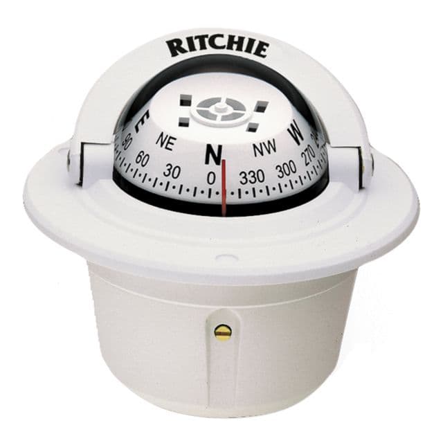 Ritchie  Explorer Compass - Flush Mount - White