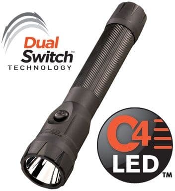 Streamlight PolyStinger DS LED Flashlight Black - 120V AC Fast Charge PiggyBack Base