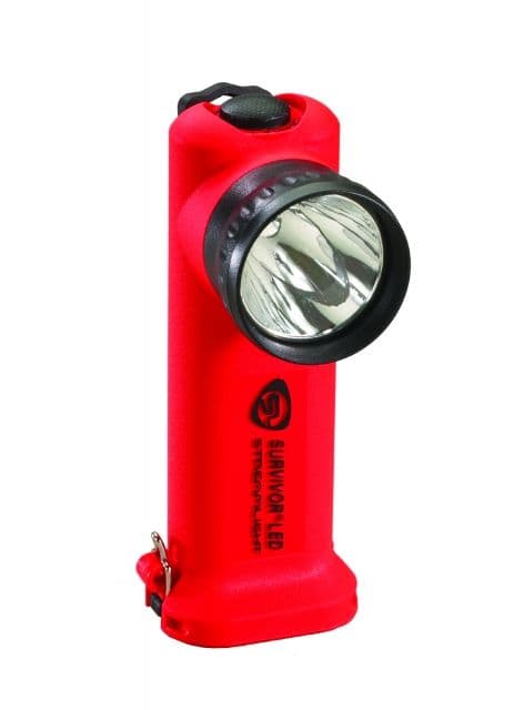 Streamlight Survivor LED Flashlight Orange - AC/DC Chargers Steady Charge Base Alkaline Battery Pack