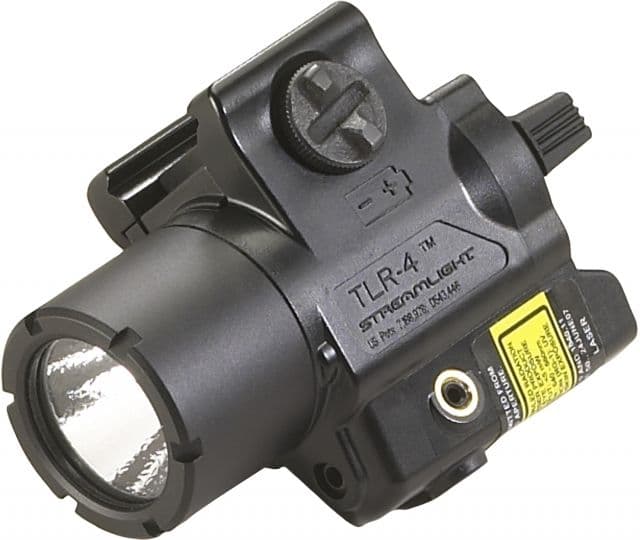 Streamlight TLR-4 Rail Mounted Laser Sight and Flashlight w/Rail Keys and Battery CR2 Lithium Red 170 Lumens Black