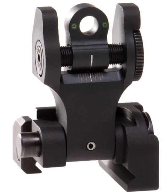 Troy Top Mounted Deployable Rear Sight for AR-15 Black