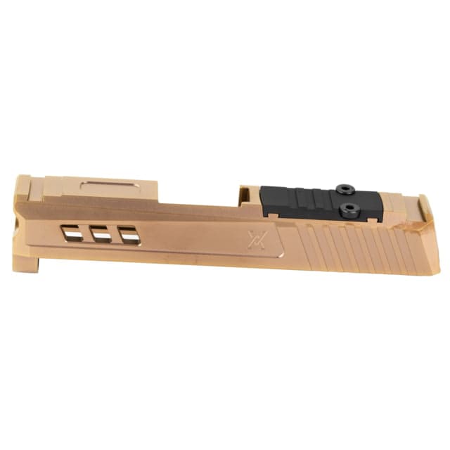 True Precision Axiom Slide Sig P365 9mm Pistol Slide RMS Optic Cut & Cover Plate Copper TiCN Finish