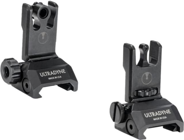 Ultradyne Folding C2 Picatinny Front/Rear Sight Combo Aperture Black