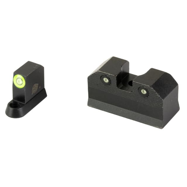 XS Sights R3D 2.0 Suppressor Height Tritium Night Sight For CZ P10 Green Front Outline Green Tritium Front/Rear