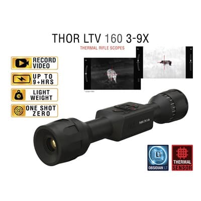 Thor Ltv 3-9x Thermal Rifle Scope - 3-9x Thor-Ltv  320x240 Thermal Scope W/Free Power Weapon Kit
