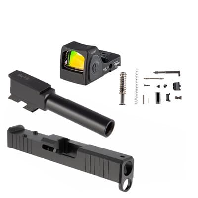 Rmrcc Slide, Parts & Barrel Kit For GlockA(R) 43 W/Adj 3.25 Moa Dot - G43 Slide Kit With Non-Threaded Barrel & Rmrcc Red Dot