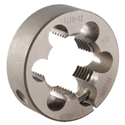 Barrel/Receiver Dies - Barrel/Rcvr Die 2" Dia. 1.10"-12 Tpi For Large Ring Mauser