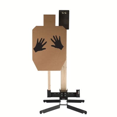 Steel Handgun & Rifle Targets With Heavy Base - Steel Ipsc ''''a'''' Zone Target W/Base & Target Holder