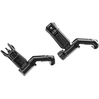 Ar-15  Mbus Pro Offset Sight Set - Mbus Pro Offset Sight Set Flip Up Adjustable For Ar-15 Black