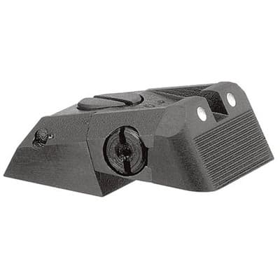 1911 Adjustable Defensive White Dot Rear Sight - Low Mount, Adj./Wd