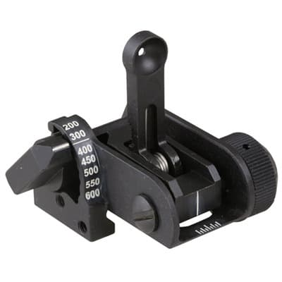 Ar-15  Usgi Backup Iron Rear Sight - Ar-15 flip-Up Adj Usgi Backup Iron Rear Sight Black