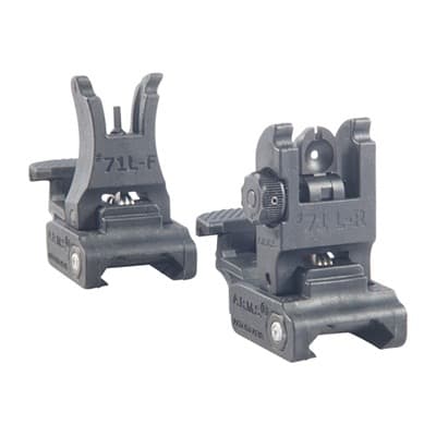 Ar-15 Polymer Sight Set - Ar-15  Flip-Up Polymer Sight Set Black
