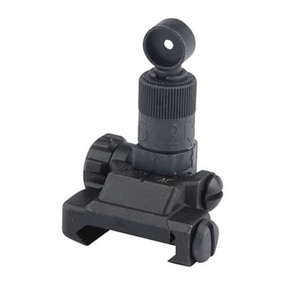 Ar-15  Tactical Micro Rear Sight 600 Meter - Ar-15 Flip-Up Adj Tactical Micro Rear Sight 600 Meter Blk