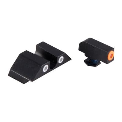 Perfect Dot Tritium Night Sights For GlockA(R) - Glock 17/19/33/46 Orange Front & Clear U Notch Rear