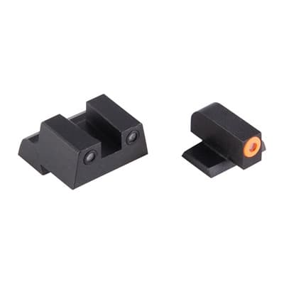 Perfect Dot Tritium Night Sights For Canik - Canik Tp9sf Elite Orange Front & Black Square Notch Rear