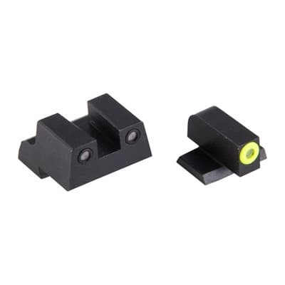 Perfect Dot Tritium Night Sights For Canik - Canik Tp9sf Elite Yellow Front & Black Square Notch Rear