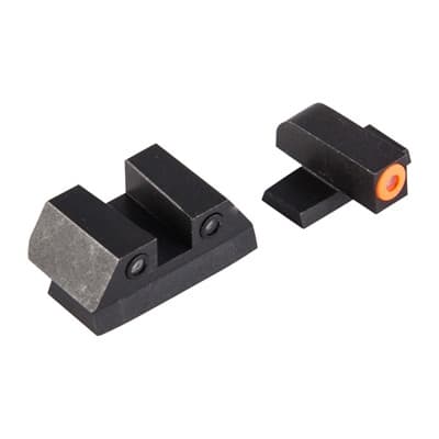 Perfect Dot Tritium Night Sights For Sig Sauer - Sig P Series 9mm/357 Orange Front & Blk Square Notch Rear