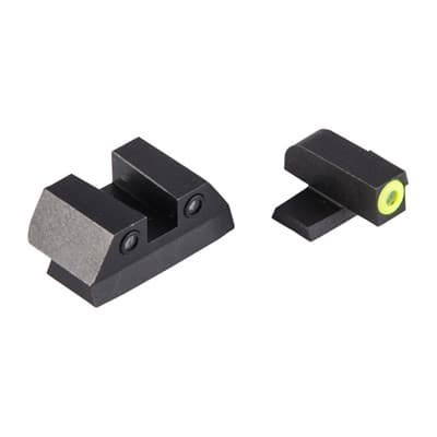 Perfect Dot Tritium Night Sights For Sig Sauer - Sig P Series 9mm/357 Yellow Front & Blk Square Notch Rear
