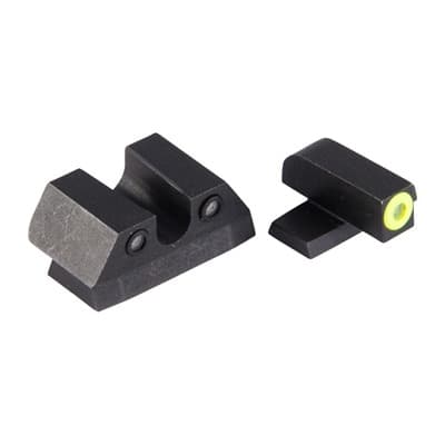 Perfect Dot Tritium Night Sights For Sig Sauer - Sig P Series 9mm/357 Yellow Front & Black U Notch Rear