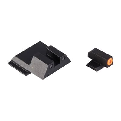 Perfect Dot Tritium Night Sights For Smith & Wesson - S&W M&P Shield Orange Front & Black Square Notch Rear