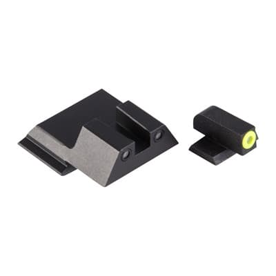Perfect Dot Tritium Night Sights For Smith & Wesson - S&W M&P Shield Yellow Front & Black Square Notch Rear