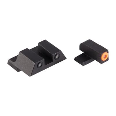 Perfect Dot Tritium Night Sights For Springfield - Xd, Xdm, Xd Mod 2 Orange Front & Black Square Notch Rear