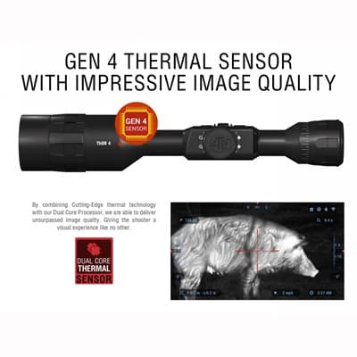 Thor 4 4.5-18x 384x288 Thermal Scope - 4.5-18x Thor 4 384x288 Thermal Scope Black