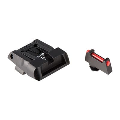 Adjustable Sights For GlockA(R) - Fully Adjustable Sight Set, Black R/Fiber Optic Front