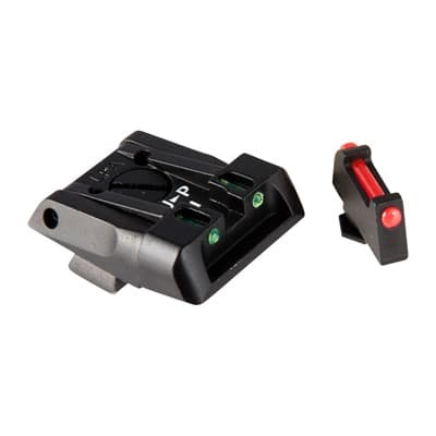 Adjustable Sights For GlockA(R) - Fully Adjustable Sight Set, Fiber Optic F/R