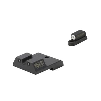 Perfect Dot Tritium Night Sights For Cz - Cz P-10c White Front & Black Rear, U Notch Rear