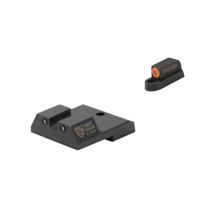Perfect Dot Tritium Night Sights For Cz - Cz P-10c Orange Front & Black Rear, U Notch Rear