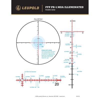 Mark 5hd 5-25x56mm Rifle Scopes - Mark 5hd 5-25x56mm Ffp Illuminated Pr-1 Moa Reticle Black