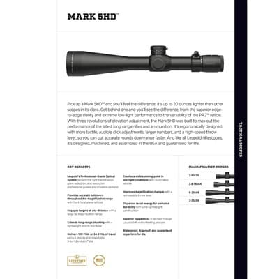 Mark 5hd 7-35x56mm Ffp Rifle Scope - Mark 5hd 7-35x56mm Ffp H59 Reticle Black