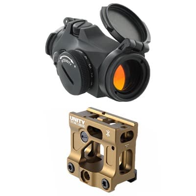 Micro T-2 Sight - Micro T-2 2 Moa Red Dot Reflex Sight W/Fast Mount Fde