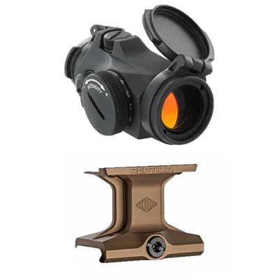 Micro T-2 Sight - Micro T-2 2 Moa Red Dot Reflex Sight W/1.93'''' Mount Fde