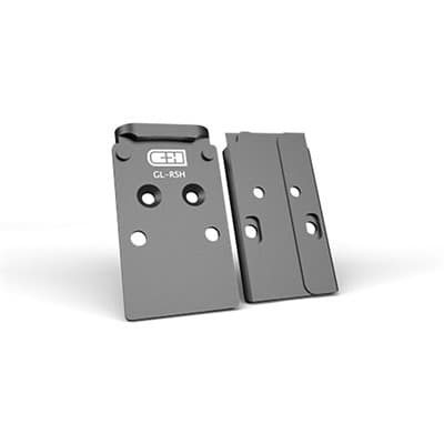 V4 Mil/Leo Glock Optic Mounting Plate - Trijicon Rmr Footprint For Glock Mos Mounting Plate Black