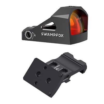 Liberty Micro Reflex Sight - Rebel 45 Offset Dot Sight Mount & Liberty Red Dot Black