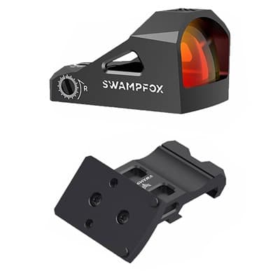 Justice Micro Reflex Sight - Rebel 45  Offset Dot Sight Mount & Justice Red Dot Black