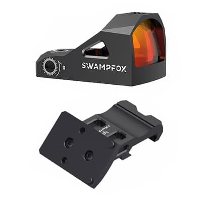 Justice Micro Reflex Sight - Rebel 45  Offset Dot Sight Mount & Justice Green Dot Black