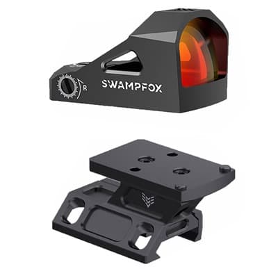 Justice Micro Reflex Sight - Rebel Riser Dot Sight Mount & Justice Red Dot Black