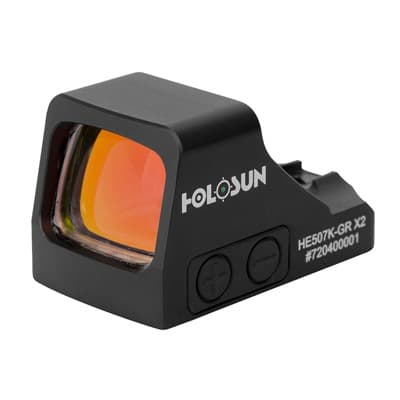 He507k-Gr X2 Open Reflex Sight - He507k-Gr X2 Mrs Green Circle Dot Red Dot Sight Black