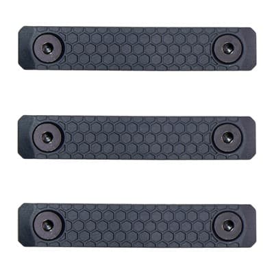 Slate Grip M-Lok Panels - Slate Grip M-Lok Panels 2-Slot Slate Grey 3-Pack