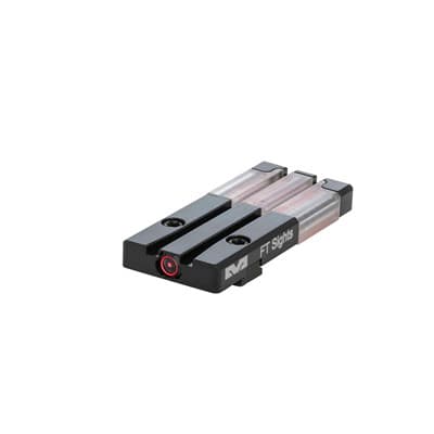 Fiber-Tritium Bullseye Rear Sight For Springfield Red