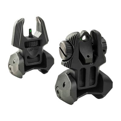 Frbs Self-Illuminated Flip Backup Sights - Frbs Self-Illuminated Flip Backup Sights 2 Dot Rear-Black