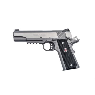 Delta Elite Rail 10mm Auto 5in Barrel Stainless Handgun - Delta Elite Rail 10mm Auto 5'''' Bbl (1)8rd Mag Stainless/Black