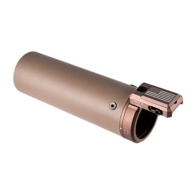 U-Rac Suppressor Shield With Rail Attachment - Suppressor Shield W/U-Rac 6''''x2'''' Coyote Tan W/Tan Hardware