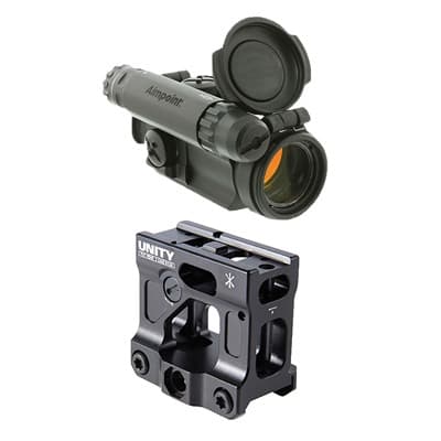 Aimpoint Compm5 Red Dot With Unity Fast Mount - Compm5 Red Dot Reflex Sight W/Fast Mount Black