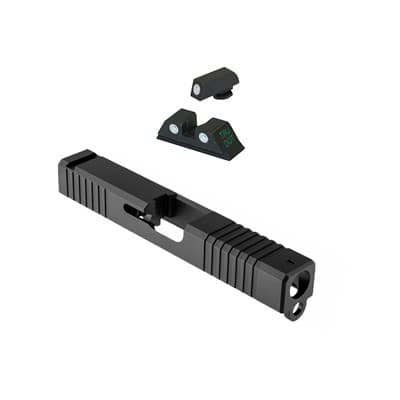 Gen 3 Slides For GlockA(R) W/ Fixed Sight Set - Gen 3 Slide For Glock 19 W/ Fixed Green Sight Set